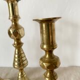 Old brass candlesticks England