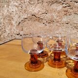 Suite of 6 wine glasses 70s