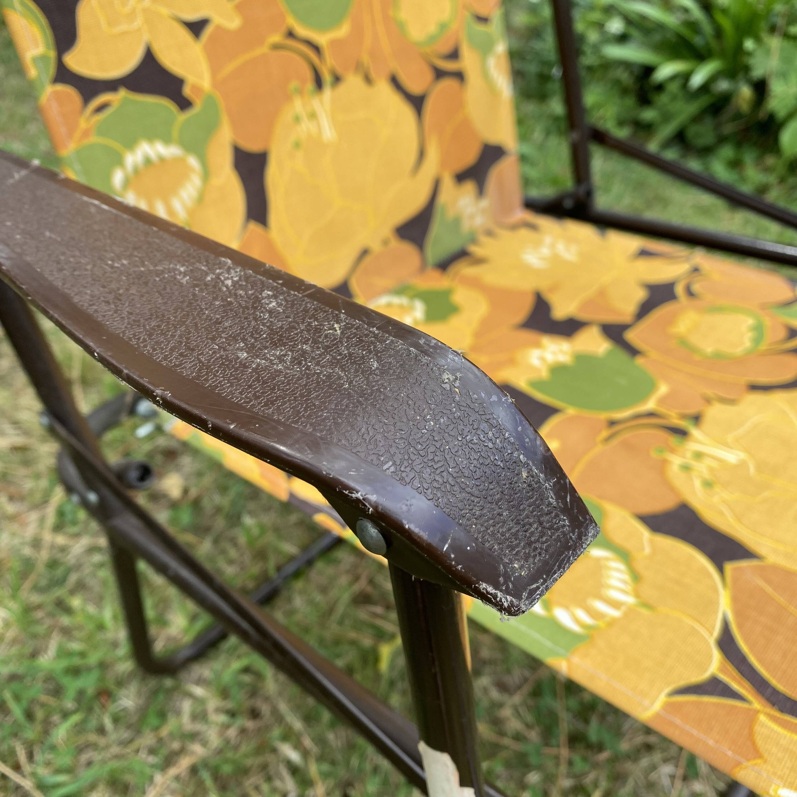 Chaise de camping vintage