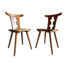 Pair of brutalist chair bistros