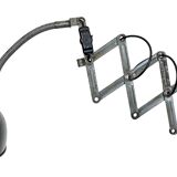 Grey Industrial Scissor Wall Lamp from Elektroinstala, 1960s