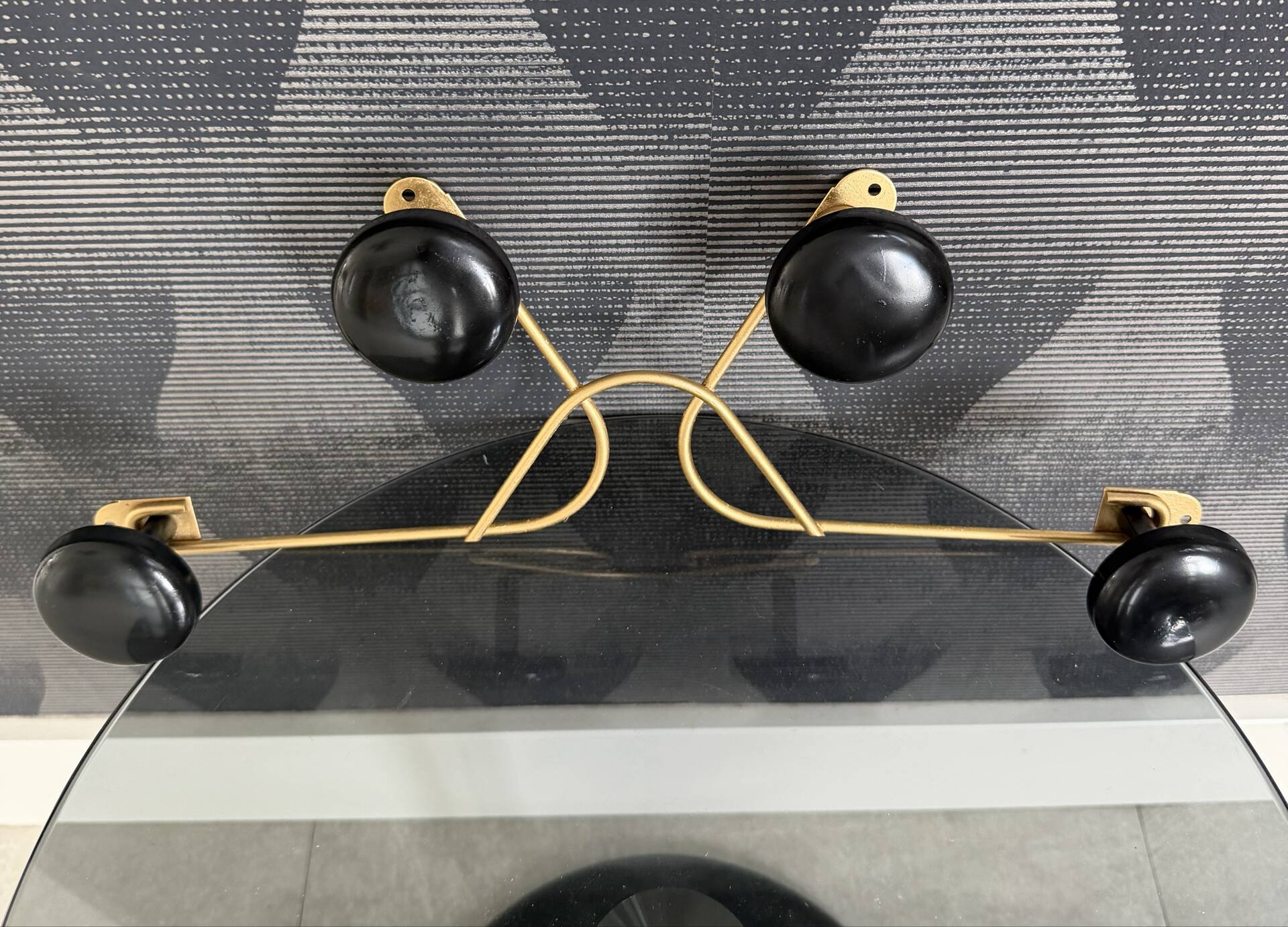 Vintage wall coat rack "Moustache" – 100% Steel – Fully res