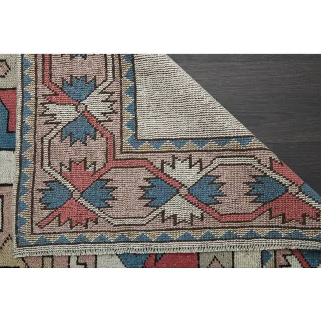 Vintage Turkish Oushak Handmade Wool Cotton Red Area Rug 150x218