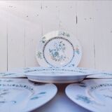 6 flat plates, Limoges porcelain, Bernardaud, Beijing No. 2