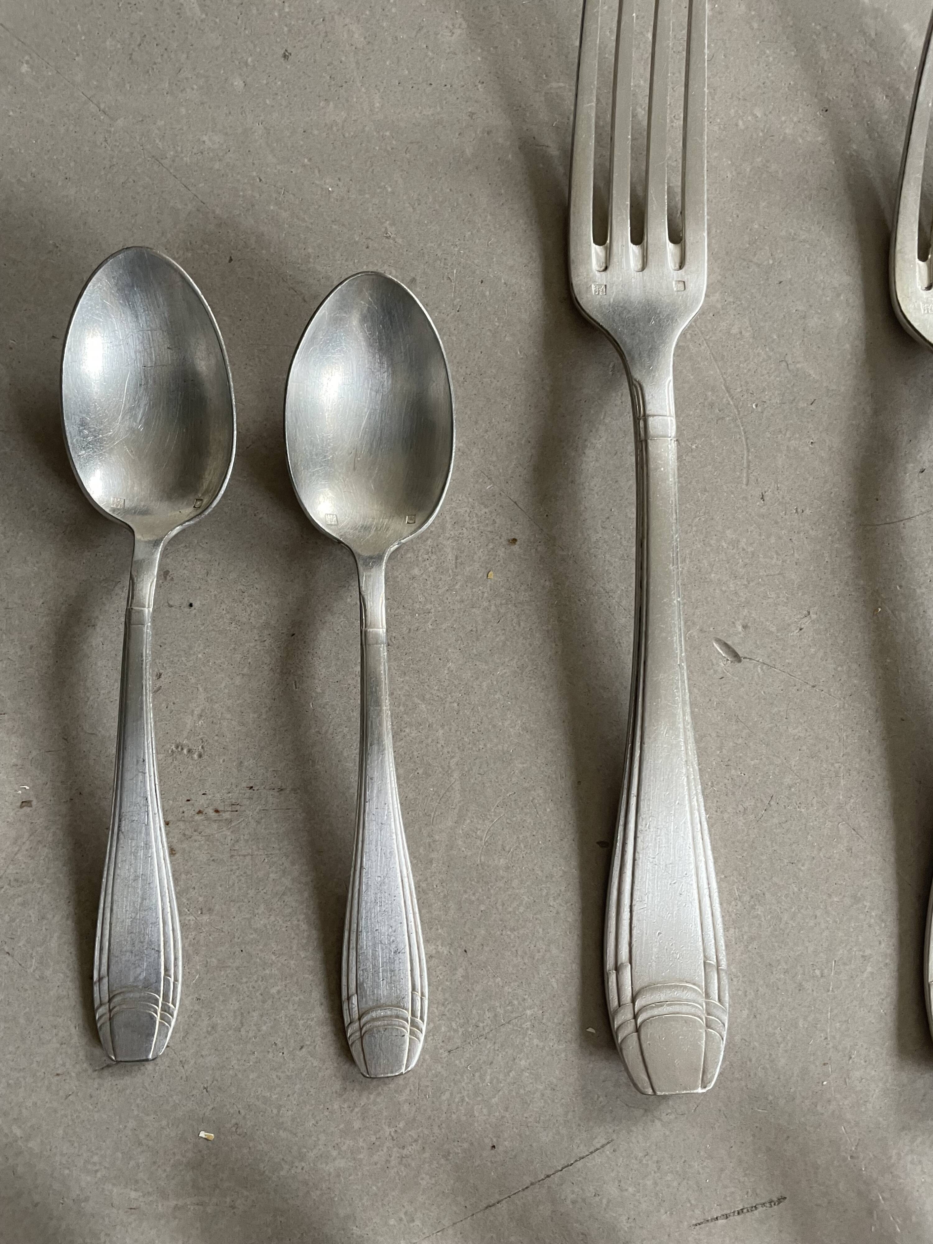 Set of cutlery, Art Deco silverware