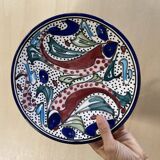 Multicolored fish ceramic decorative wall plates