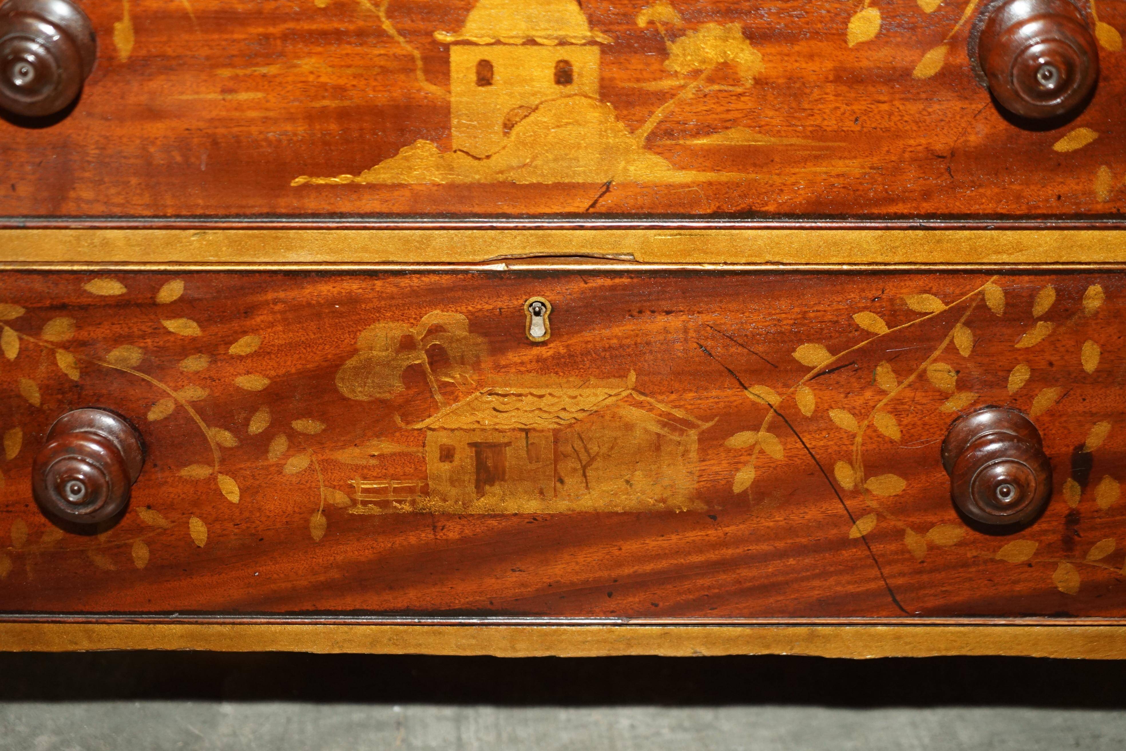 Commode chinoise chinoiserie victorienne antique vers 1860