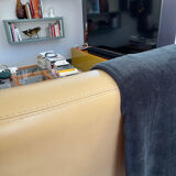 Sofa 2 places camel leather brand DUVIVIER