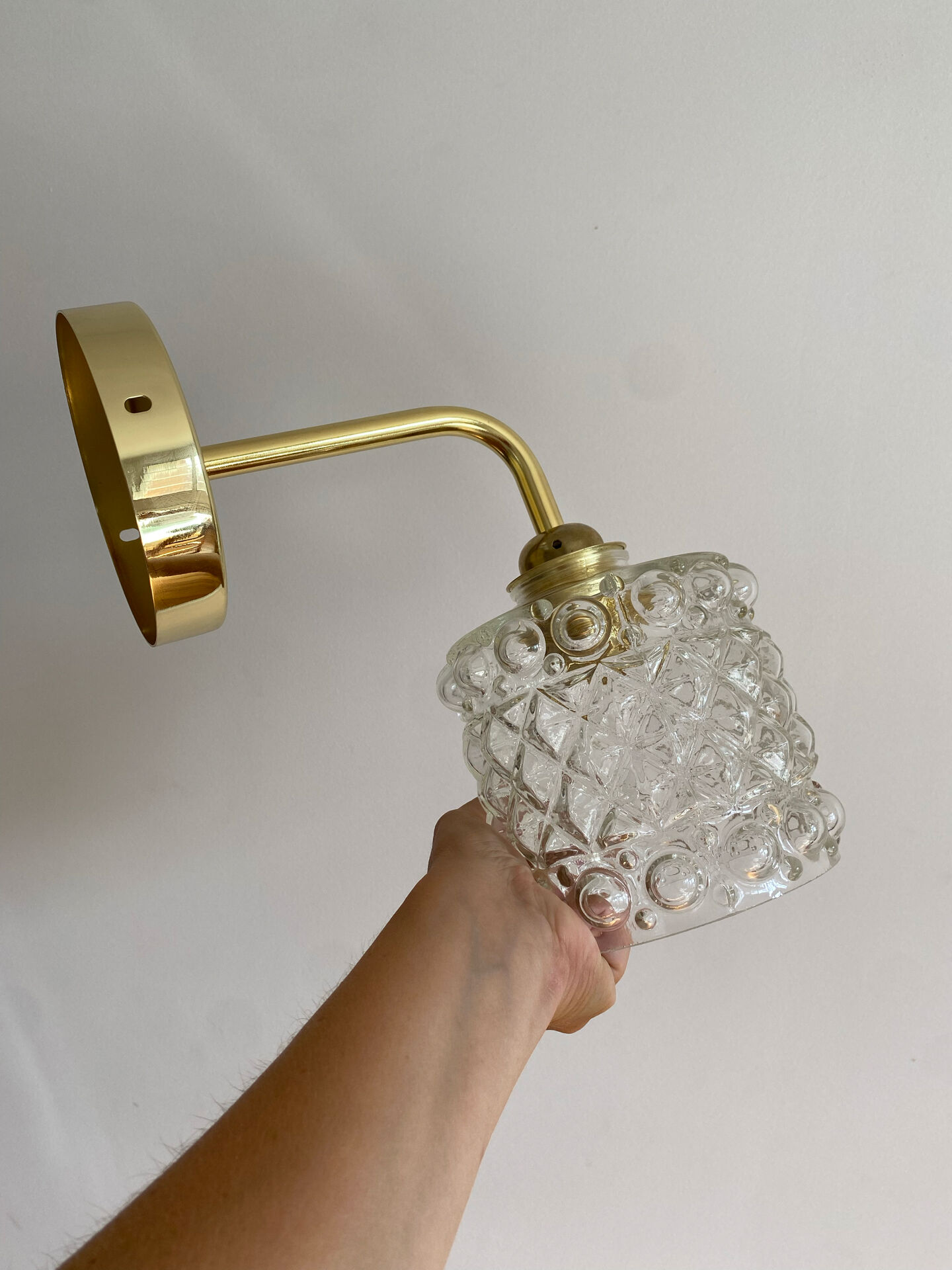 Vintage glass globe wall light