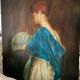 Huile sur toile portrait de femme
