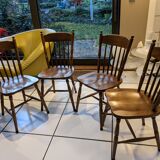Ensemble de 4 chaises rustiques chêne