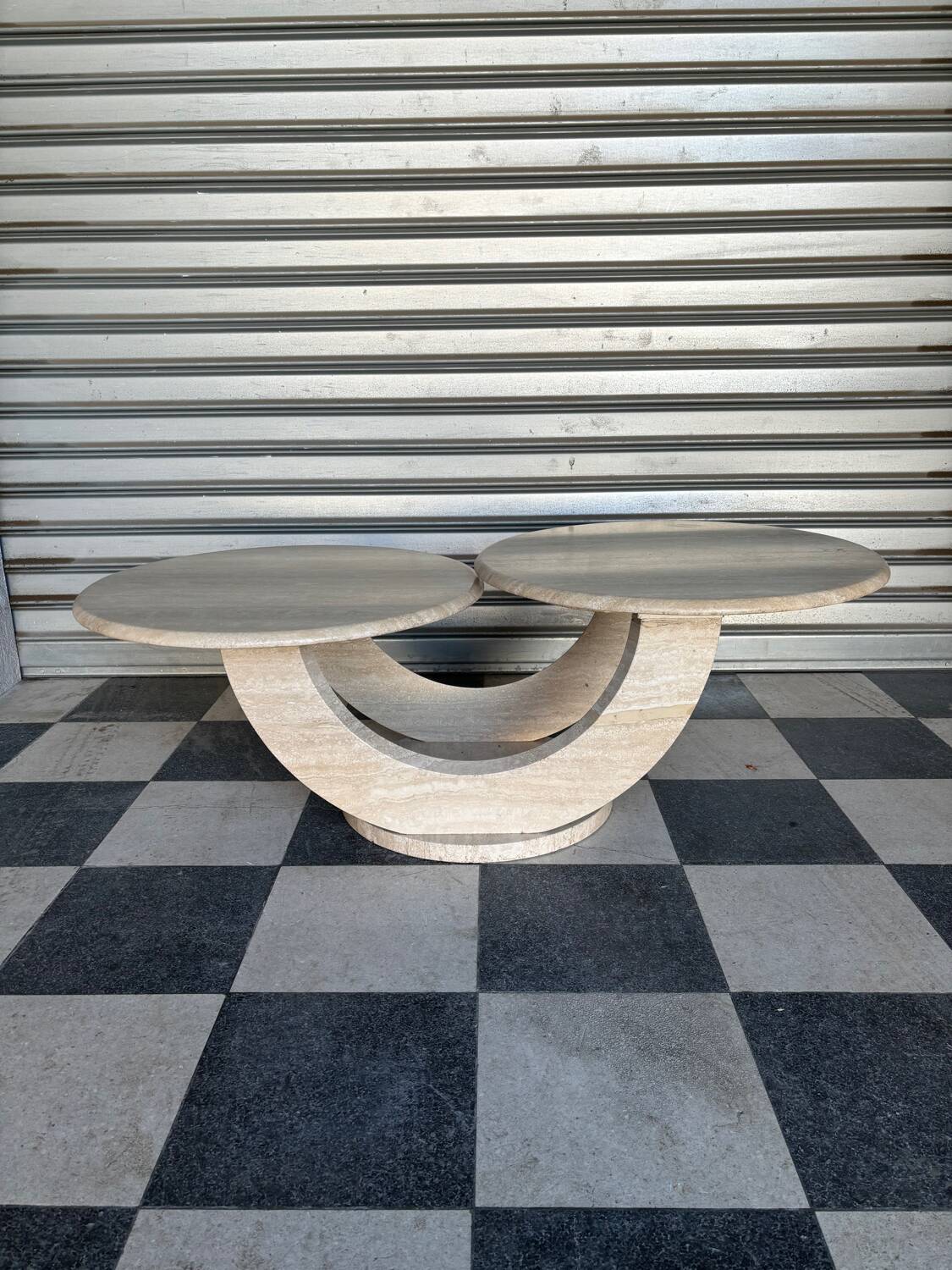 Italian travertine coffee table