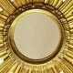 Wenz golden wood sun mirror, Germany, 1960s