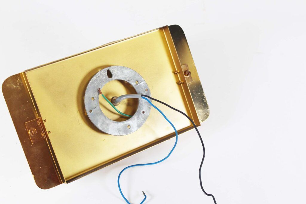 Polished brass and crystal glass wall lamp by Palwa, Germany 1960s