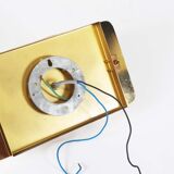 Polished brass and crystal glass wall lamp by Palwa, Germany 1960s