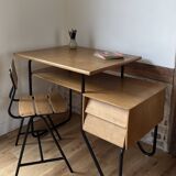 Modernist children's desk and chair