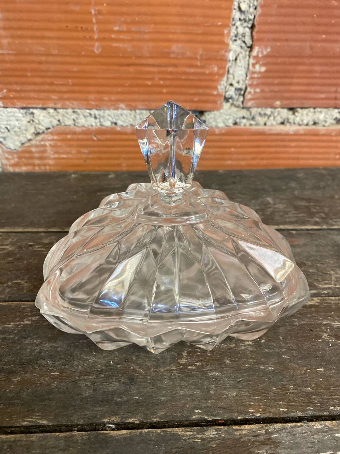 Vintage Crystal Bonbonnière Candy Dish #C872