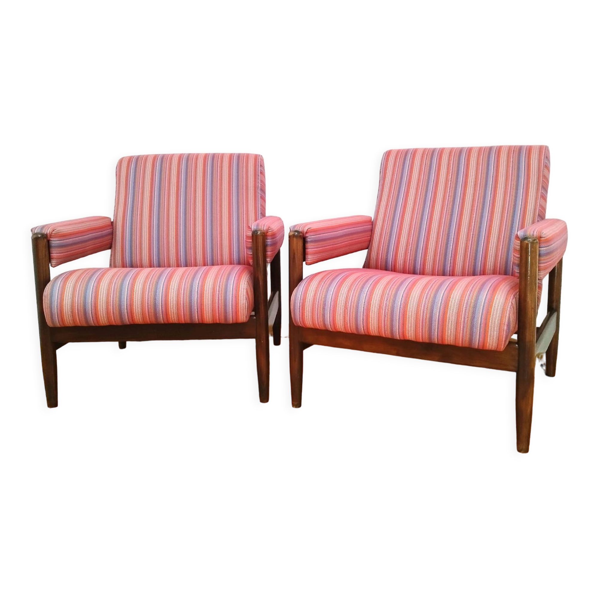 A pair of armchairs, vintage, 60s