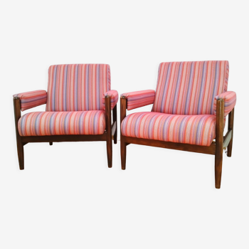 A pair of armchairs, vintage, 60s