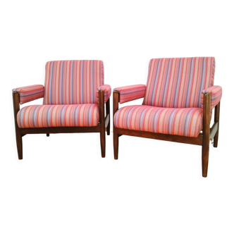 A pair of armchairs, vintage, 60s
