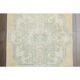Vintage Turkish Oushak Handmade Wool Cotton Orange Runner Rug 95x224