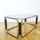 70s coffee table in smoked glass