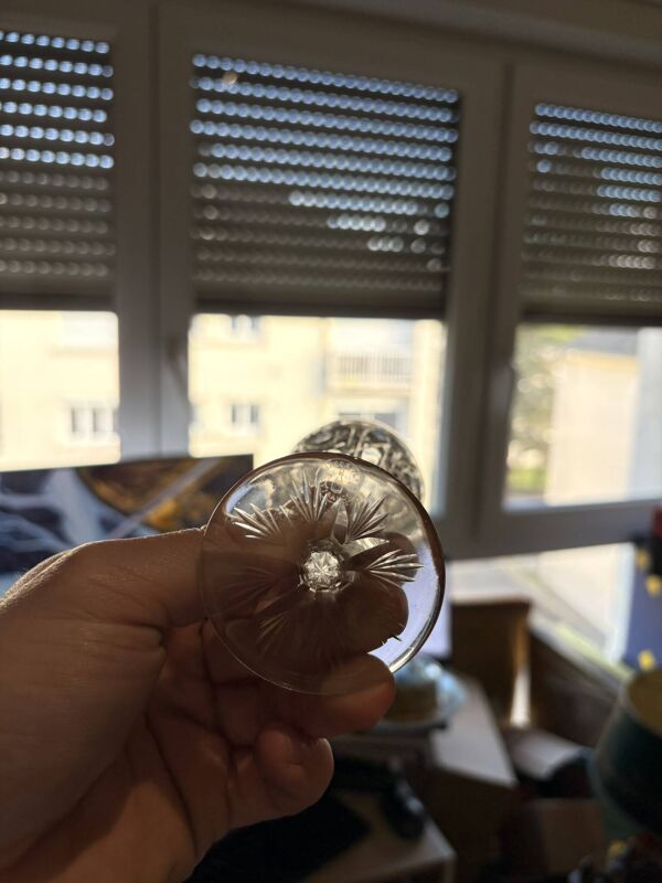 Ancien Ensemble Service Set 9 Verre Liqueur Vin Eau Baccarat Cristal Lagny