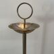 Vintage standing ashtray, 70's, golden metal, marble base