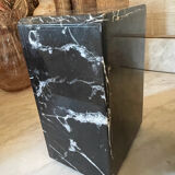 pair of Art Deco bookends in black marble and onyx