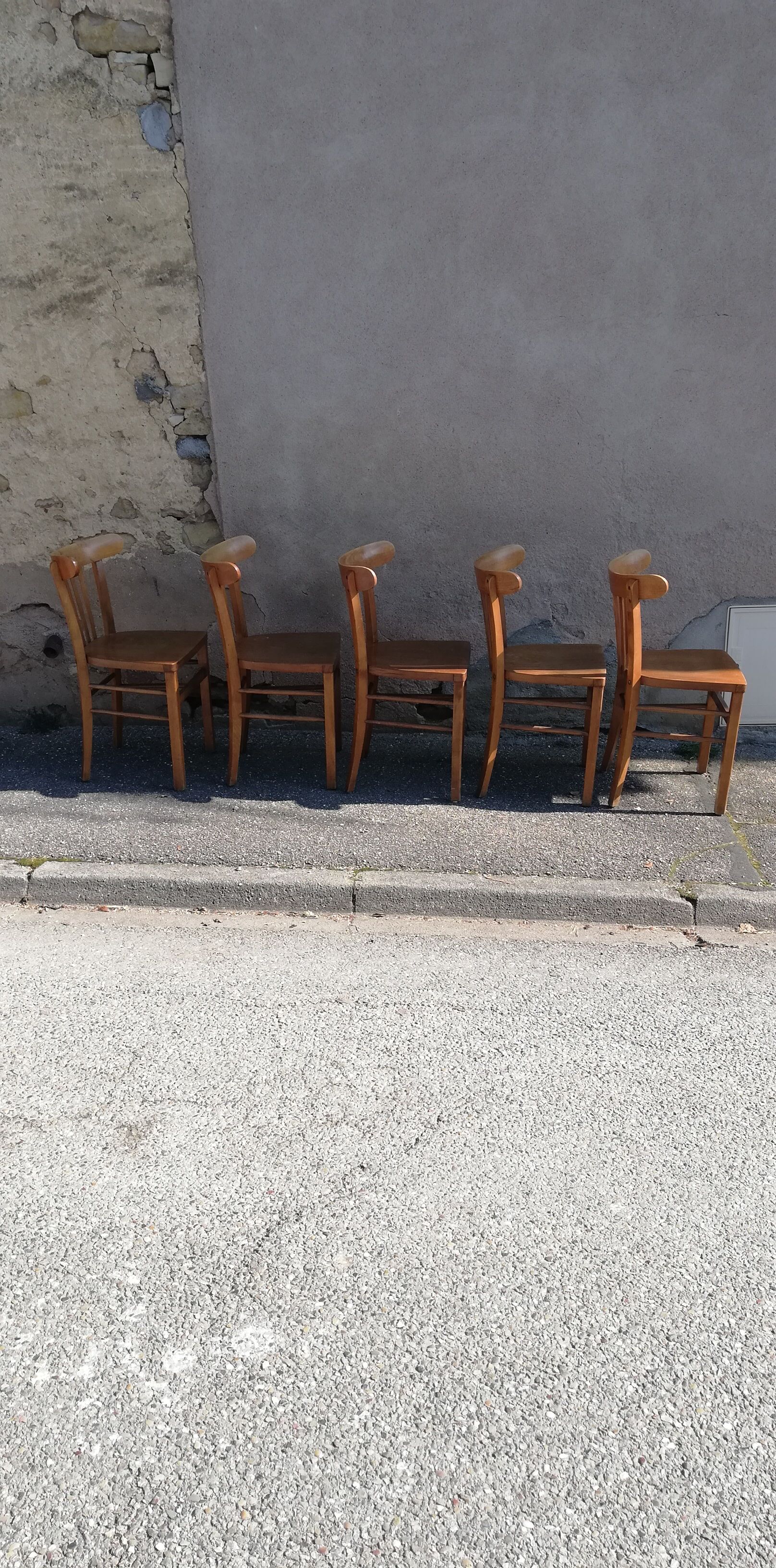 Set de 5 chaises bistrot vintage