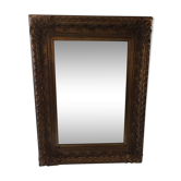 Miroir en bois doré 125 x 95 cm
