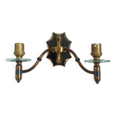 Antique black and gold wall sconce