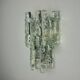 "Glaçon" wall lamp by JT Kalmar frosted glass Austria 1970