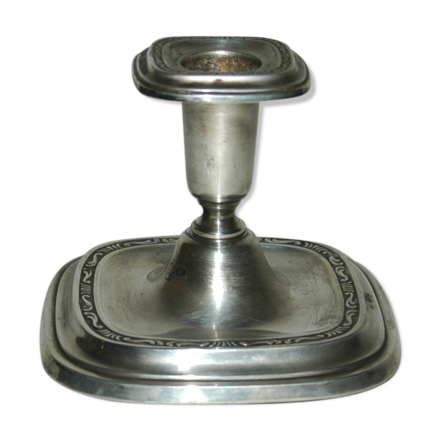 Swedish massive silver candlestick