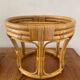 Vintage rattan ottoman from the 70s