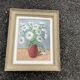 Antique painting signed A. Coutin – Still life with a vase of daisies, painted