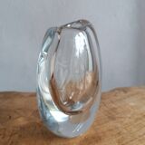 Vicke Lindstrand crystal vase (1904-1983) signed Kosta Boda Woman in bath