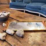 Mirror top 50's wood and brass