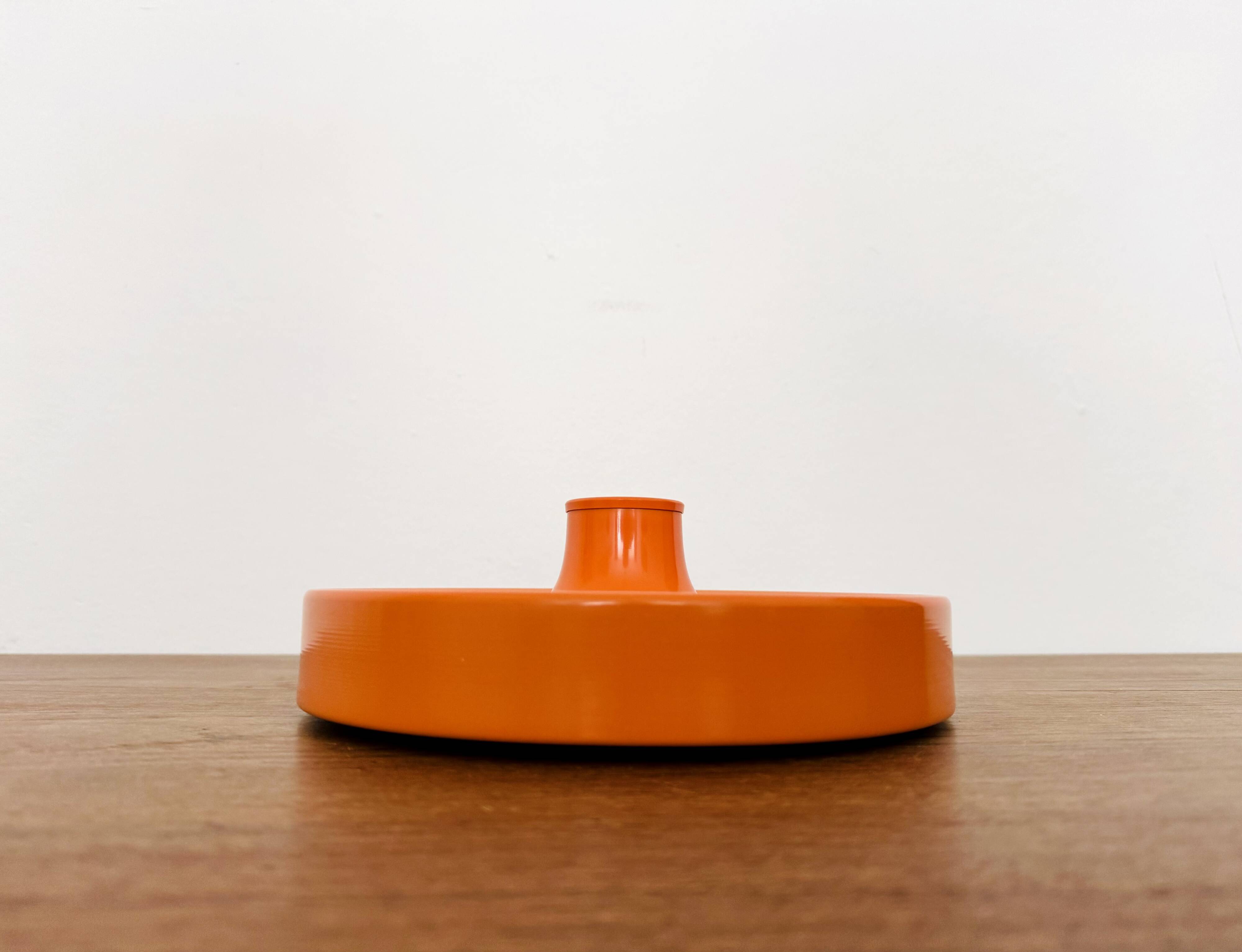 Orange 1970s Ufo Wall or Ceiling Lamp from Staff