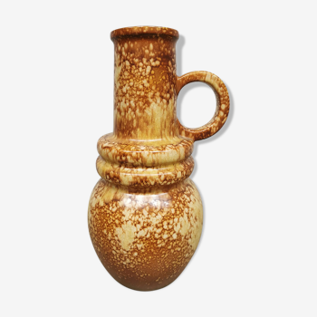 Vintage XL ceramic vase West Germany ‘Earth tones’