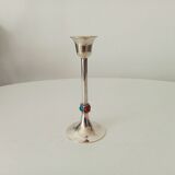 Vintage silver metal candle holder