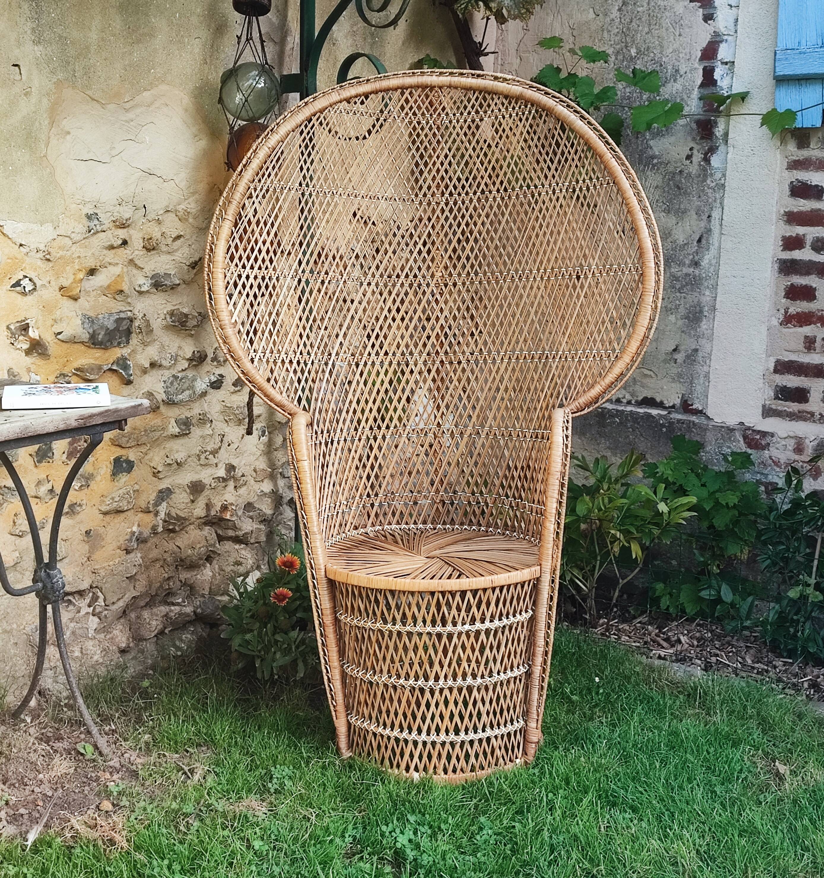 Fauteuil en rotin "Emmanuelle"