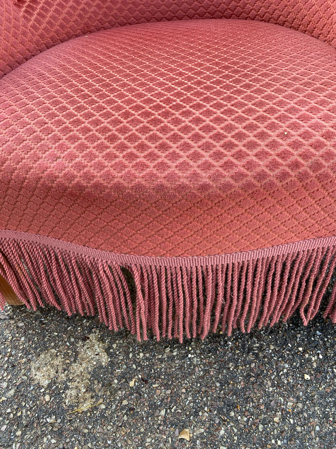 Toad armchair in pink velvet