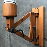 Lampe applique scandinave accordéon zig zag en bois