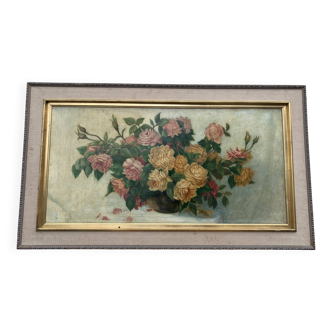 Large Still Life Flowers Painting 136 x 68
