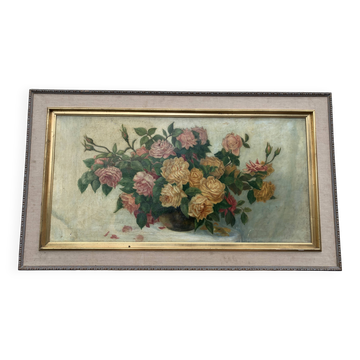 Large Still Life Flower Painting 136 x 68