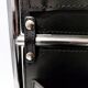Black Leather and Chrome-Plated Metal Magazine Rack by Salmistraro, Italy
