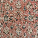 3x9 Vintage All-Over Floral Red Turkish Runner Rug, 92x286Cm