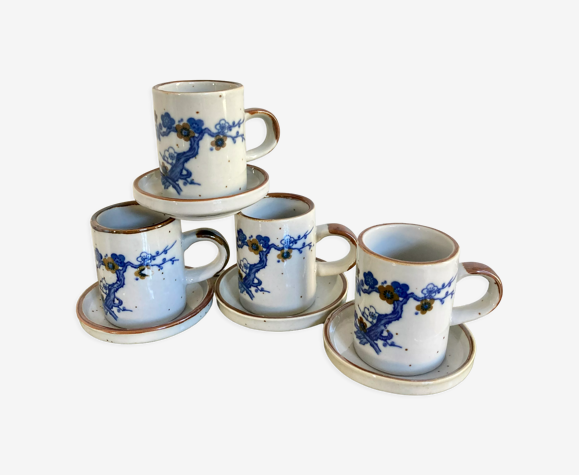 4 tasses à café en grès