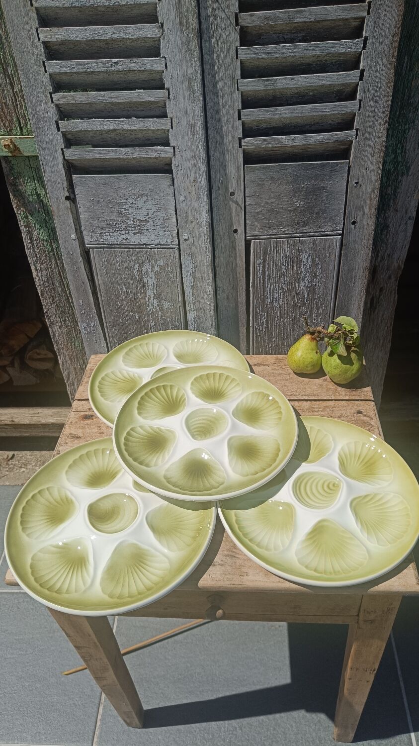 Seafood earthenware plates
